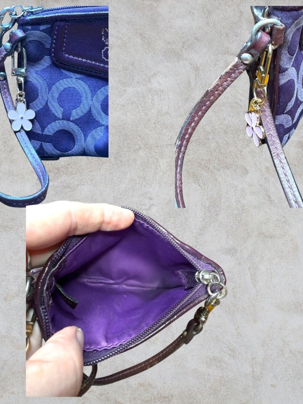 Coach Mia Convertible Shoulder Handbag 15760 & Coach Plum Signature Wristlet - Picture 16 of 16